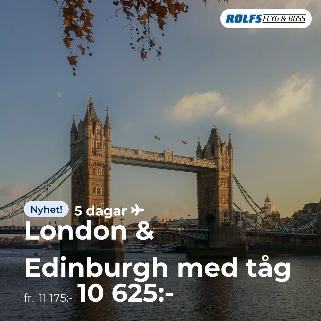 London & Edinburgh med tåg - 5 dagar