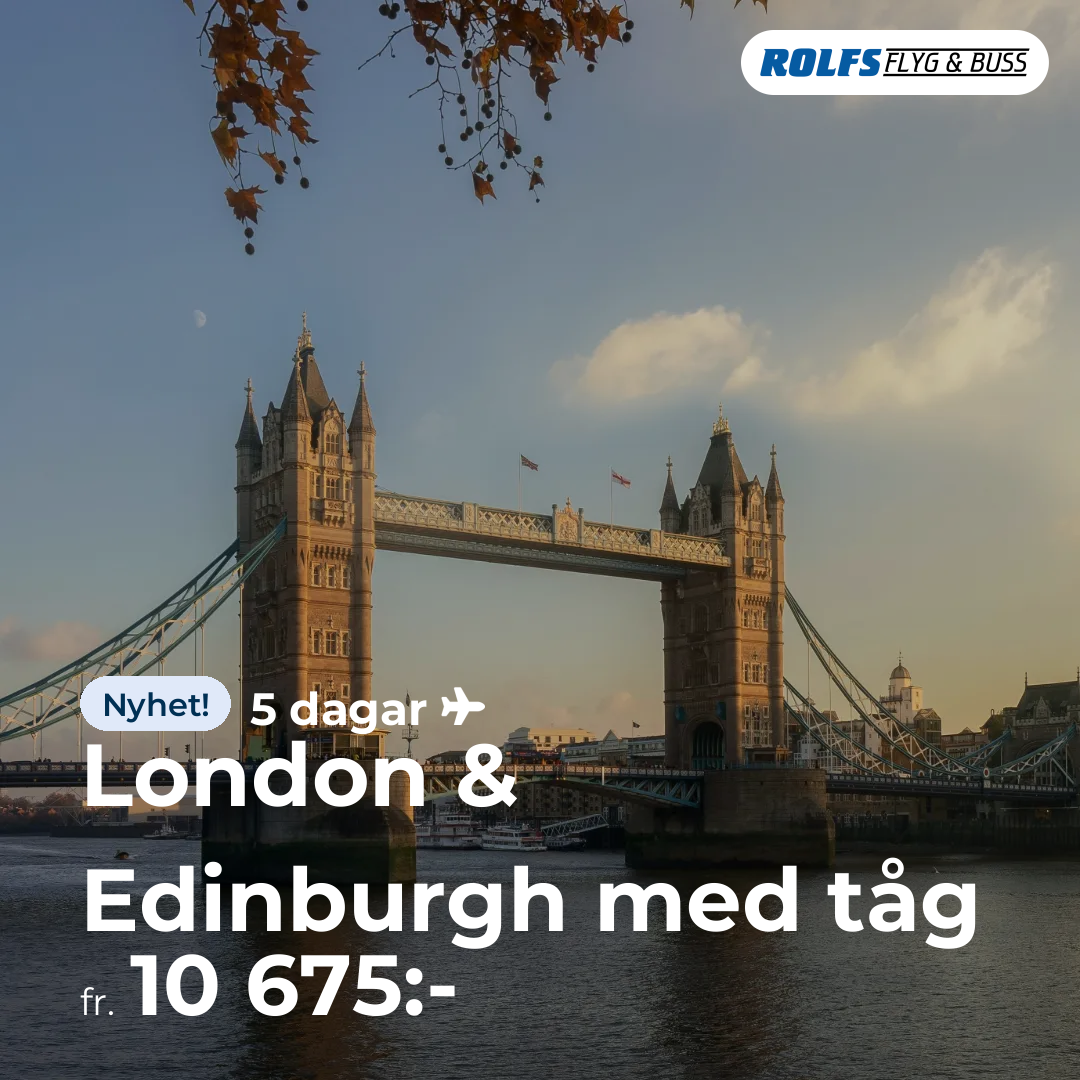 London & Edinburgh med tåg