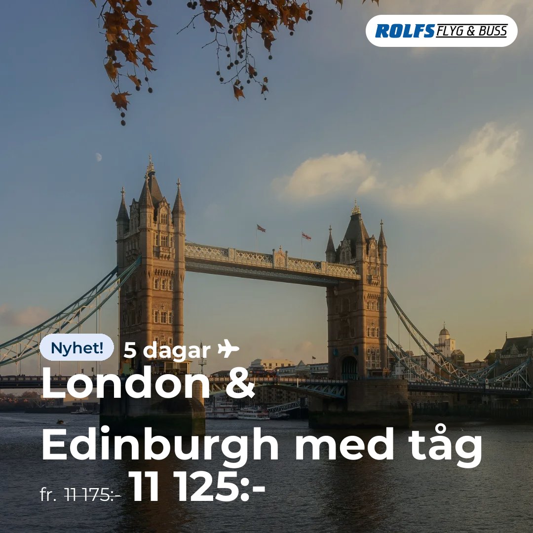 London & Edinburgh med tåg - 5 dagar
