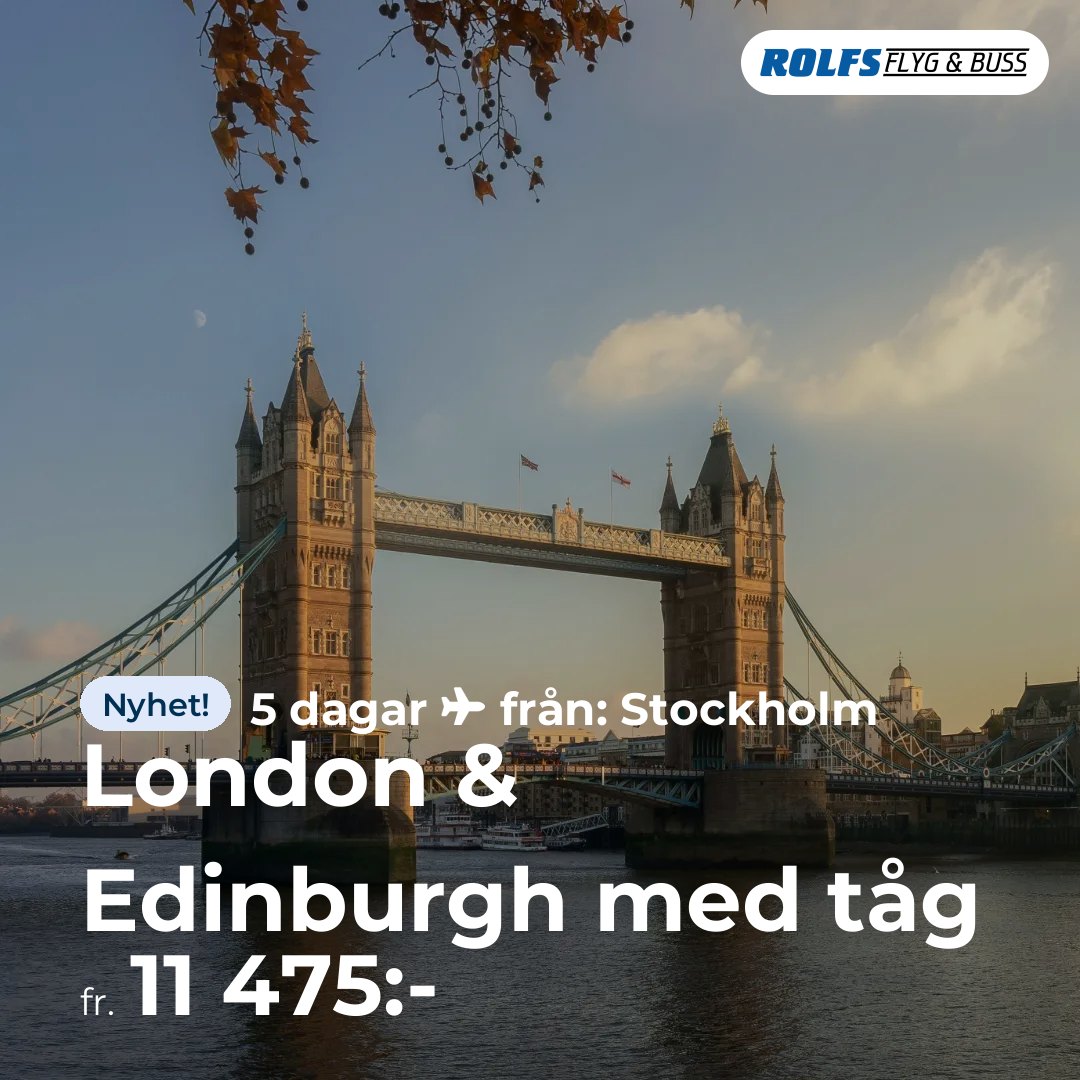 London & Edinburgh med tåg