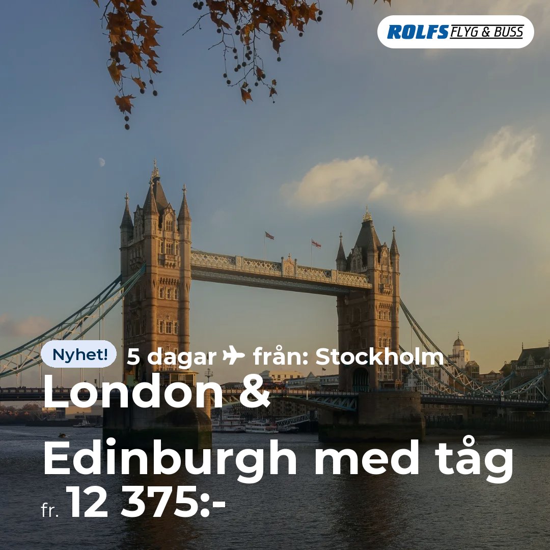 London & Edinburgh med tåg