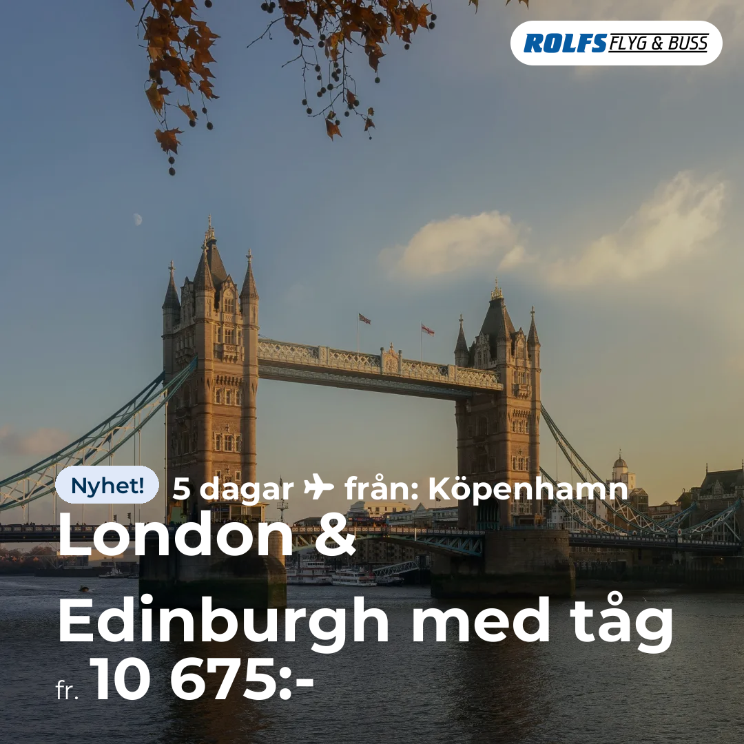 London & Edinburgh med tåg