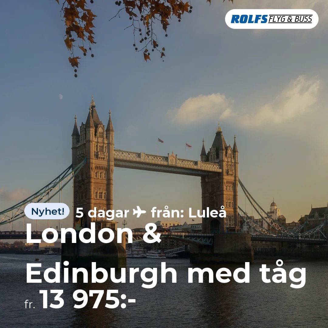 London & Edinburgh med tåg
