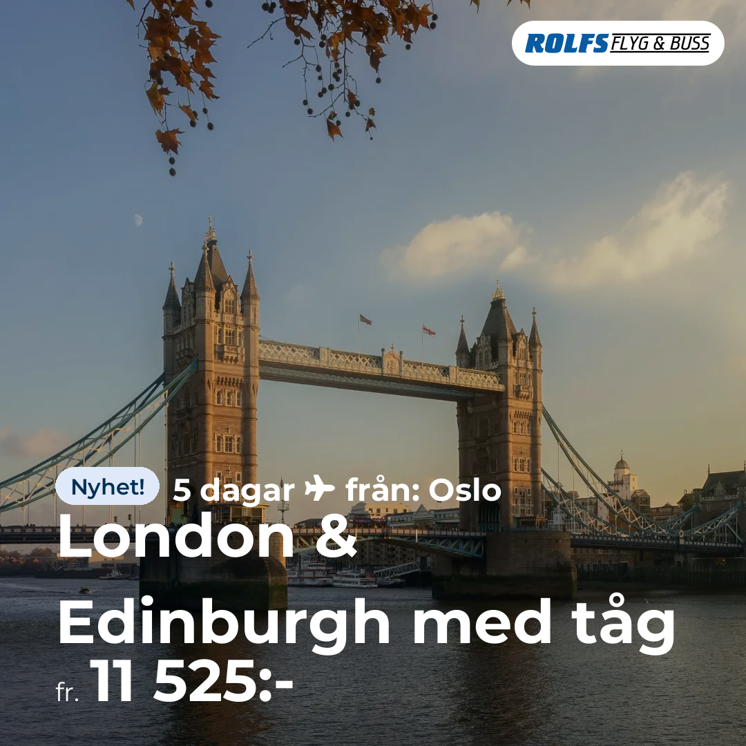 London & Edinburgh med tåg