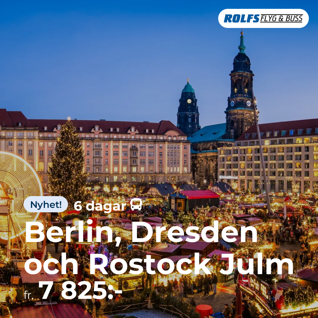 Berlin, Dresden och Rostock Julm - 6 dagar