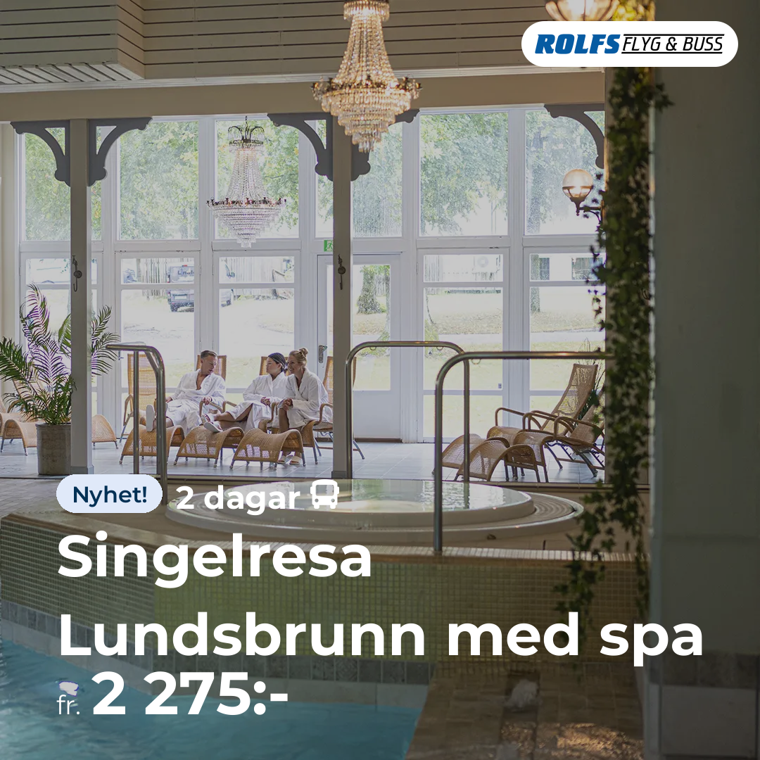 Singelresa Lundsbrunn med spa - 2 dagar