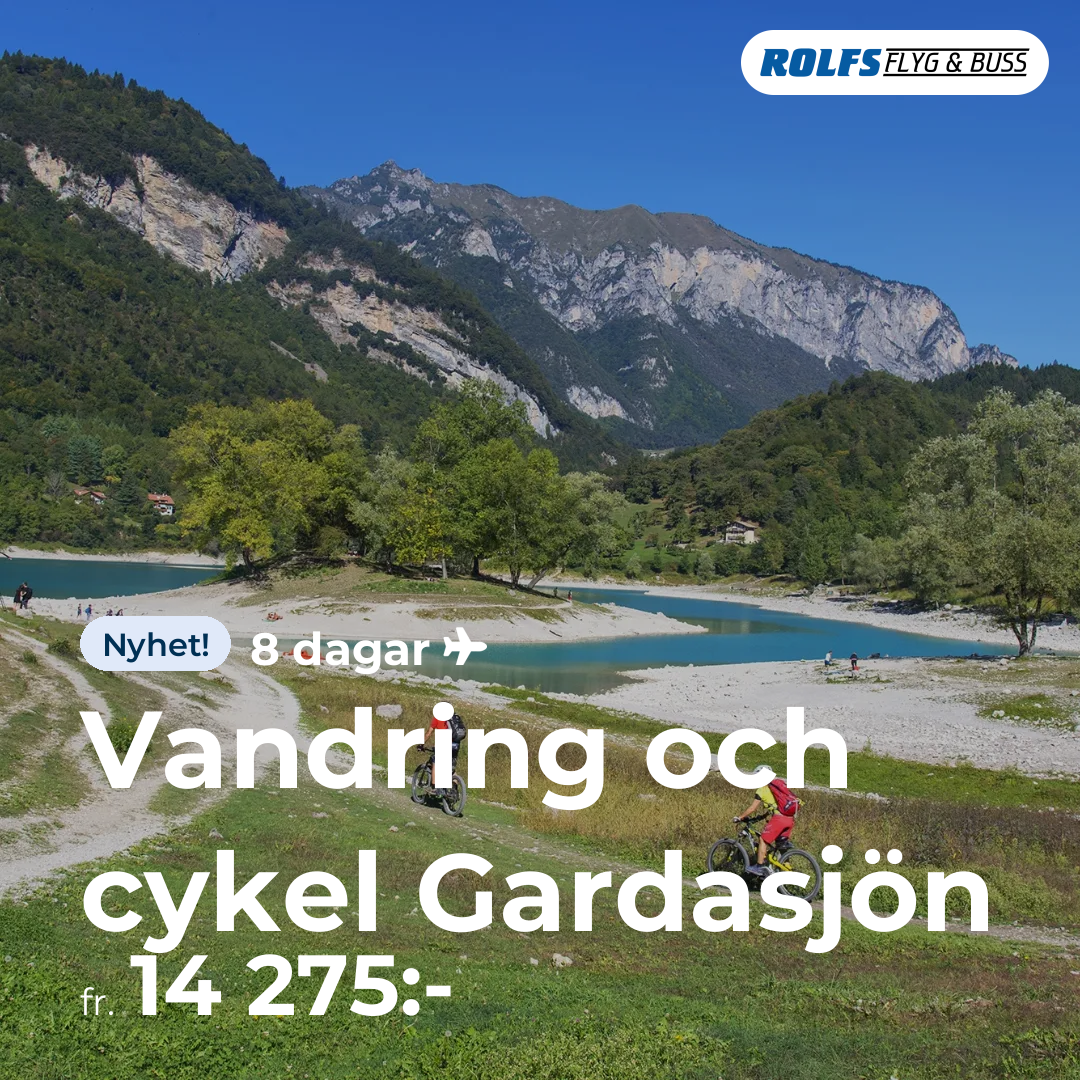 Vandring och cykel Gardasjön