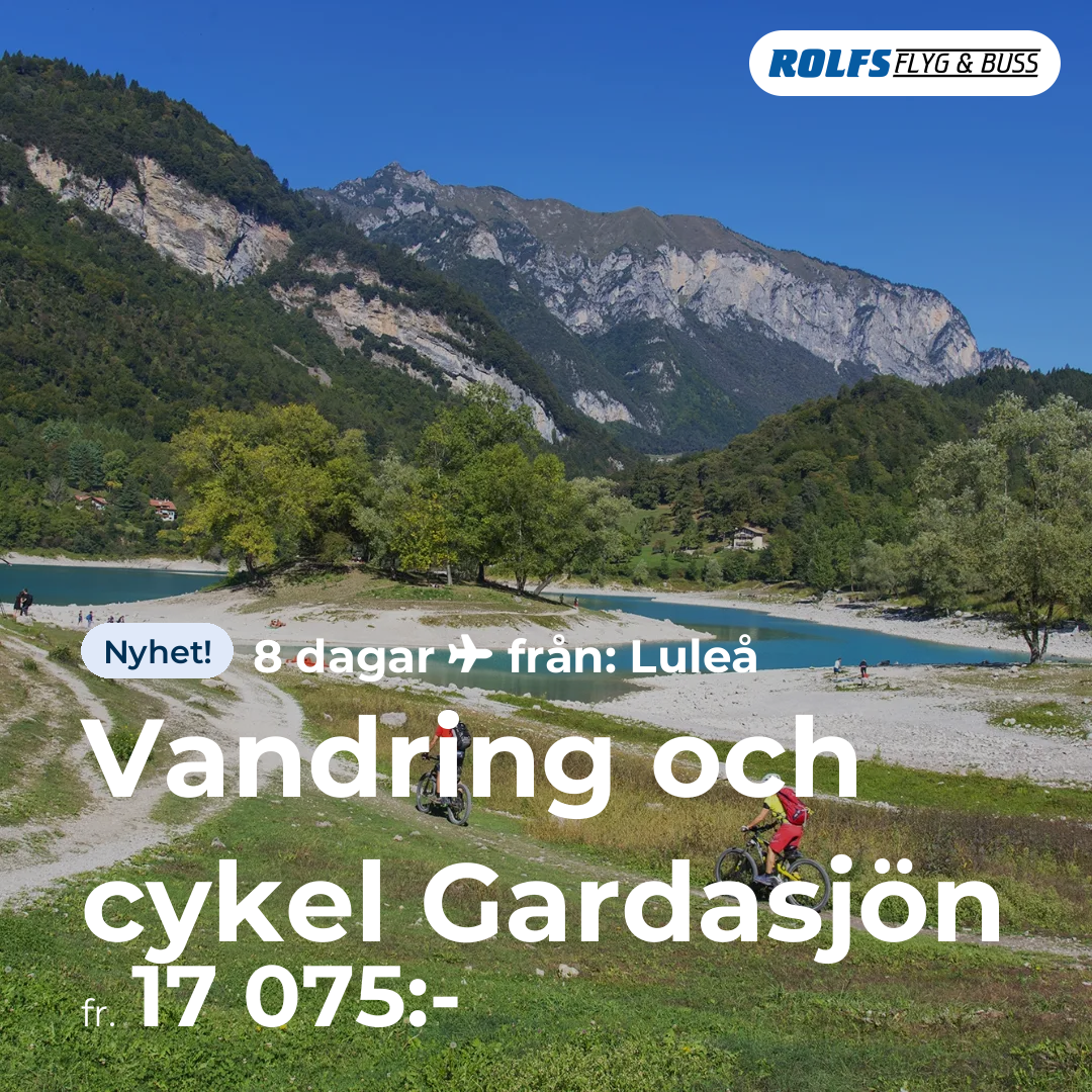 Vandring och cykel Gardasjön