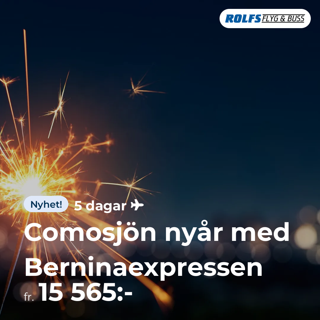 Comosjön nyår med Berninaexpressen