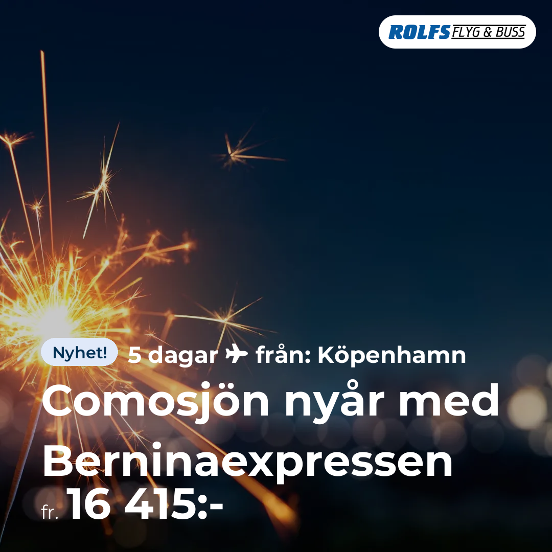 Comosjön nyår med Berninaexpressen