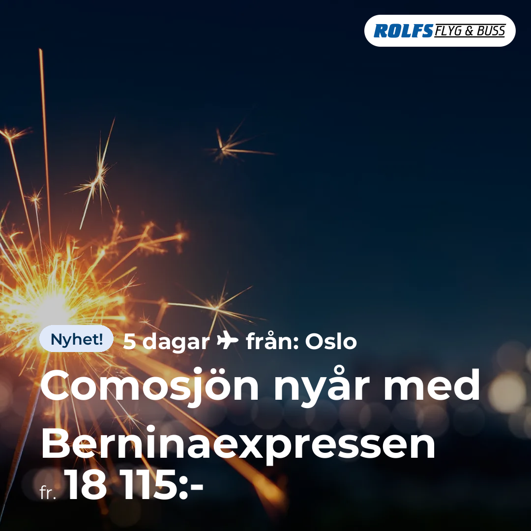 Comosjön nyår med Berninaexpressen