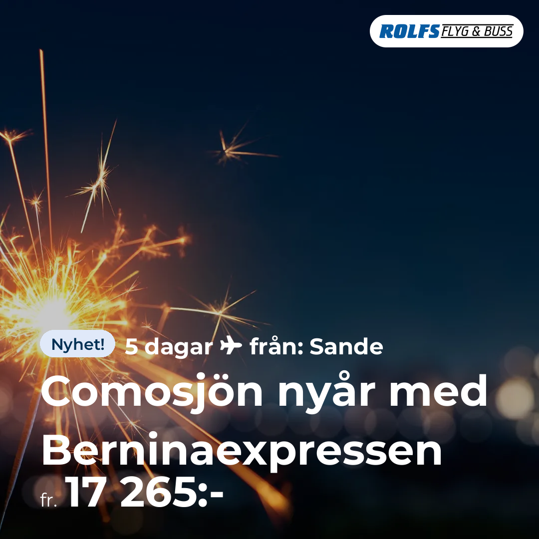 Comosjön nyår med Berninaexpressen