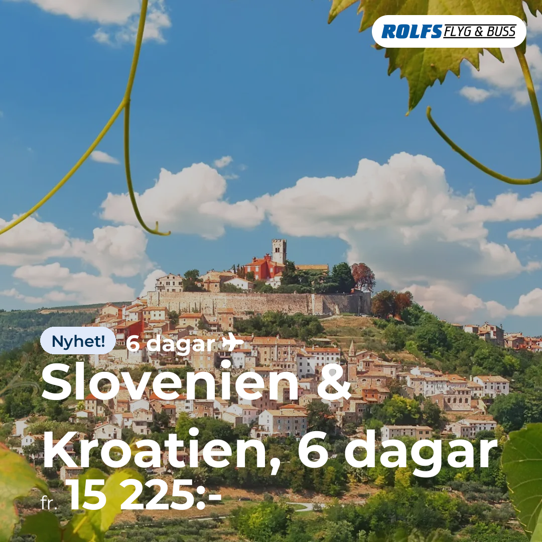 Slovenien & Kroatien, 6 dagar