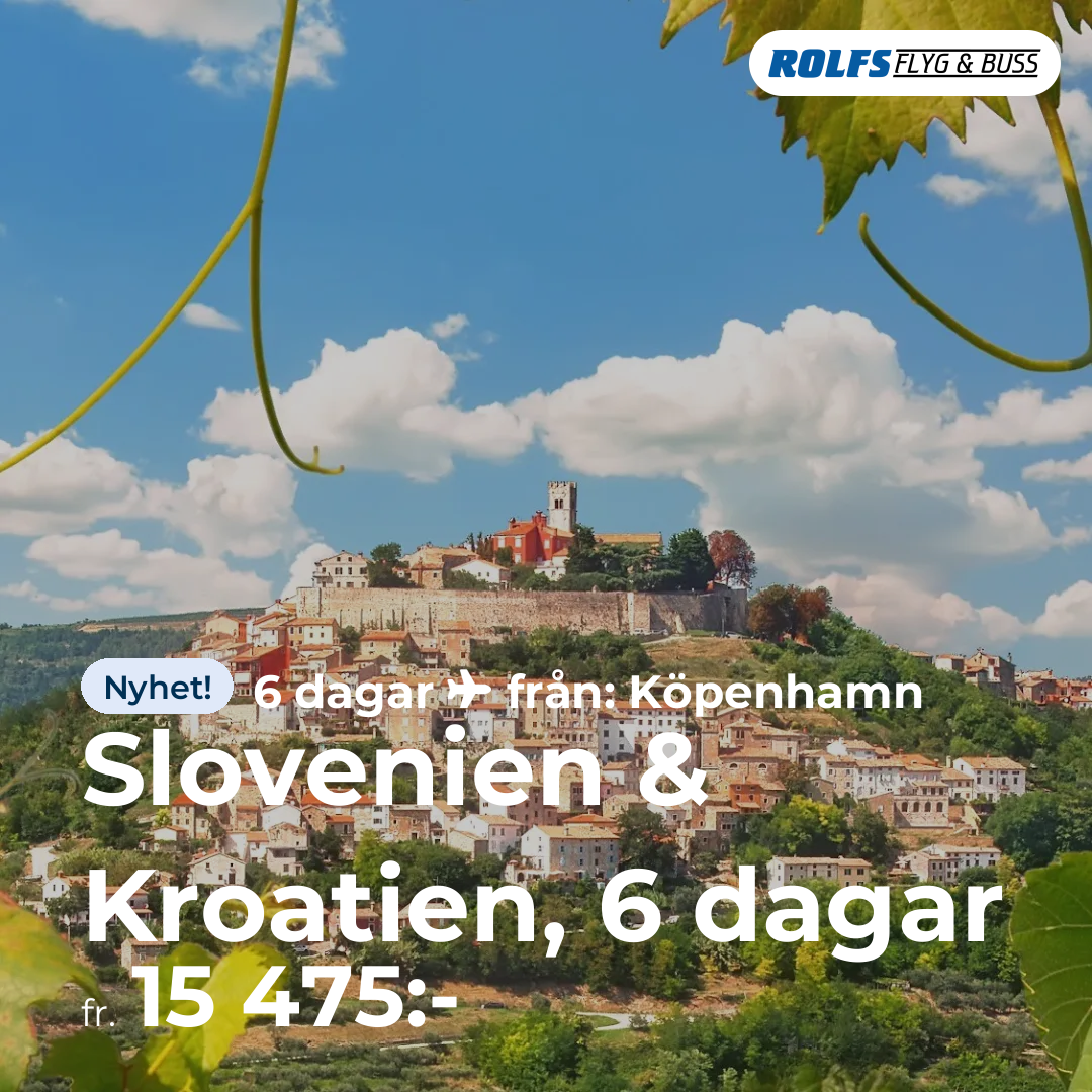 Slovenien & Kroatien, 6 dagar