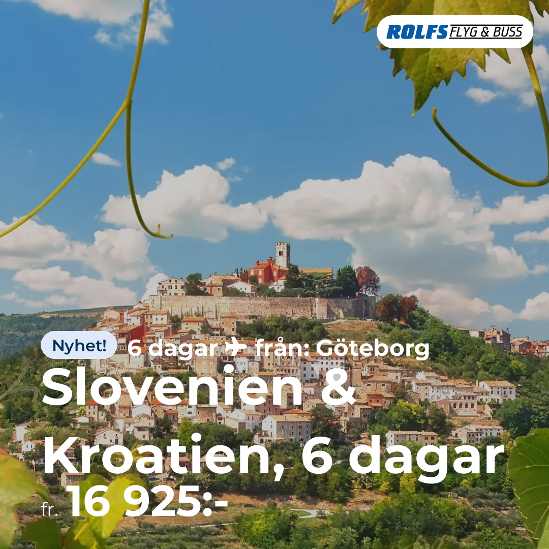 Slovenien & Kroatien, 6 dagar