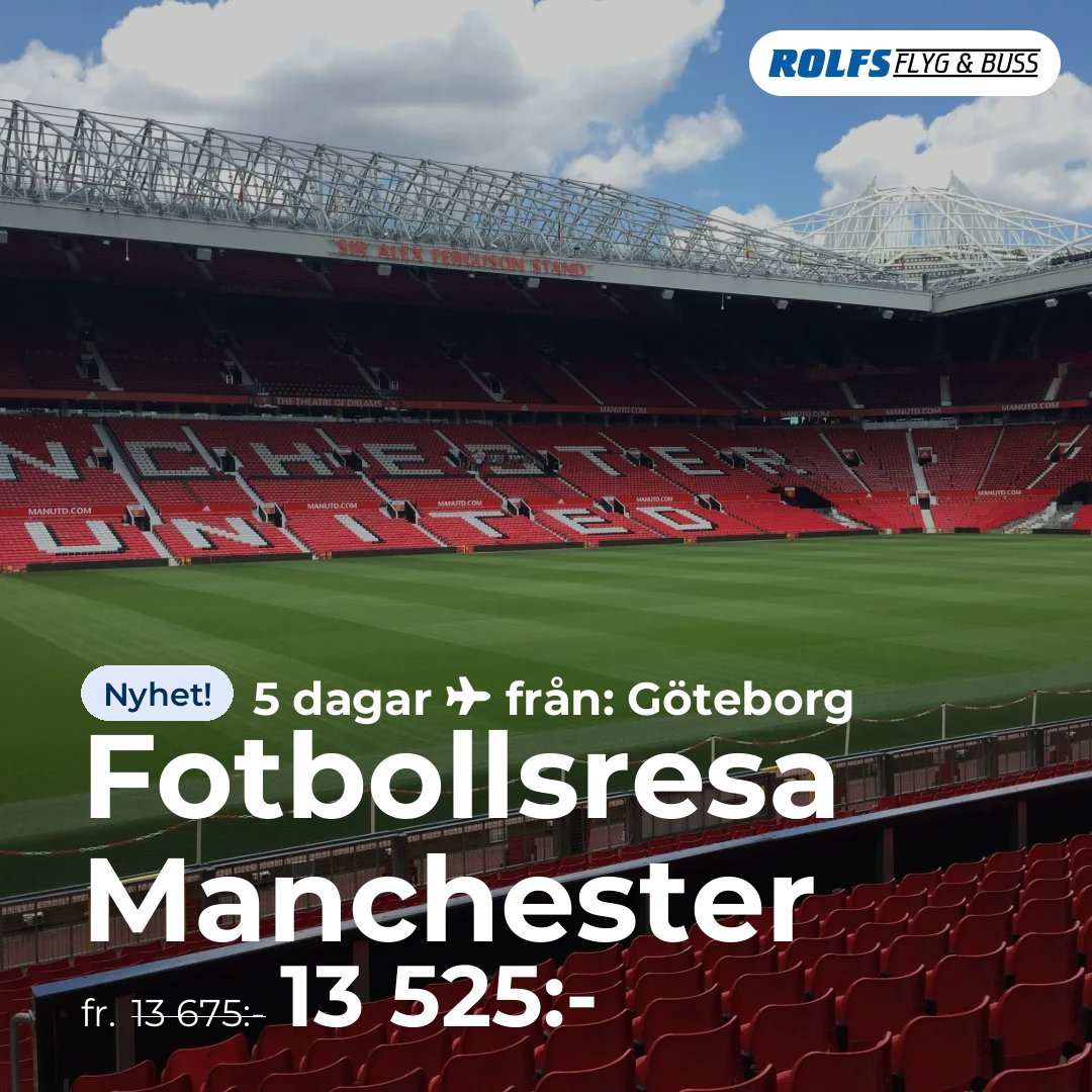 Fotbollsresa Manchester - 5 dagar