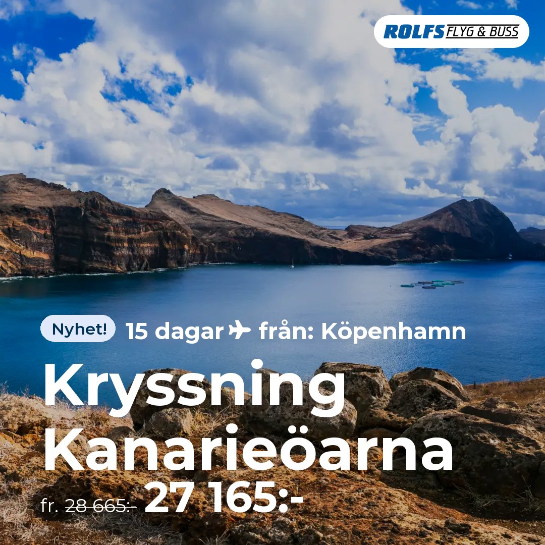 Kryssning Kanarieöarna - 15 dagar