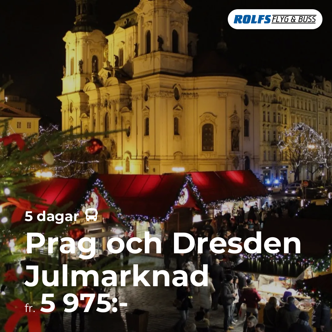 Prag och Dresden Julmarknad
